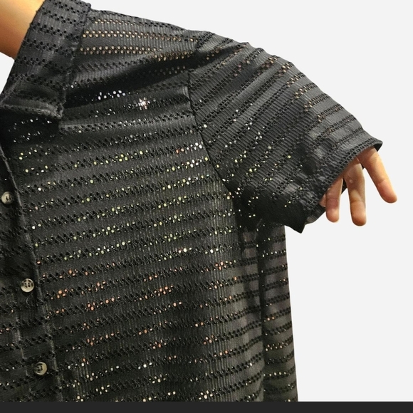 Hurley Black Perforated Knit Top - Picture 6 of 14